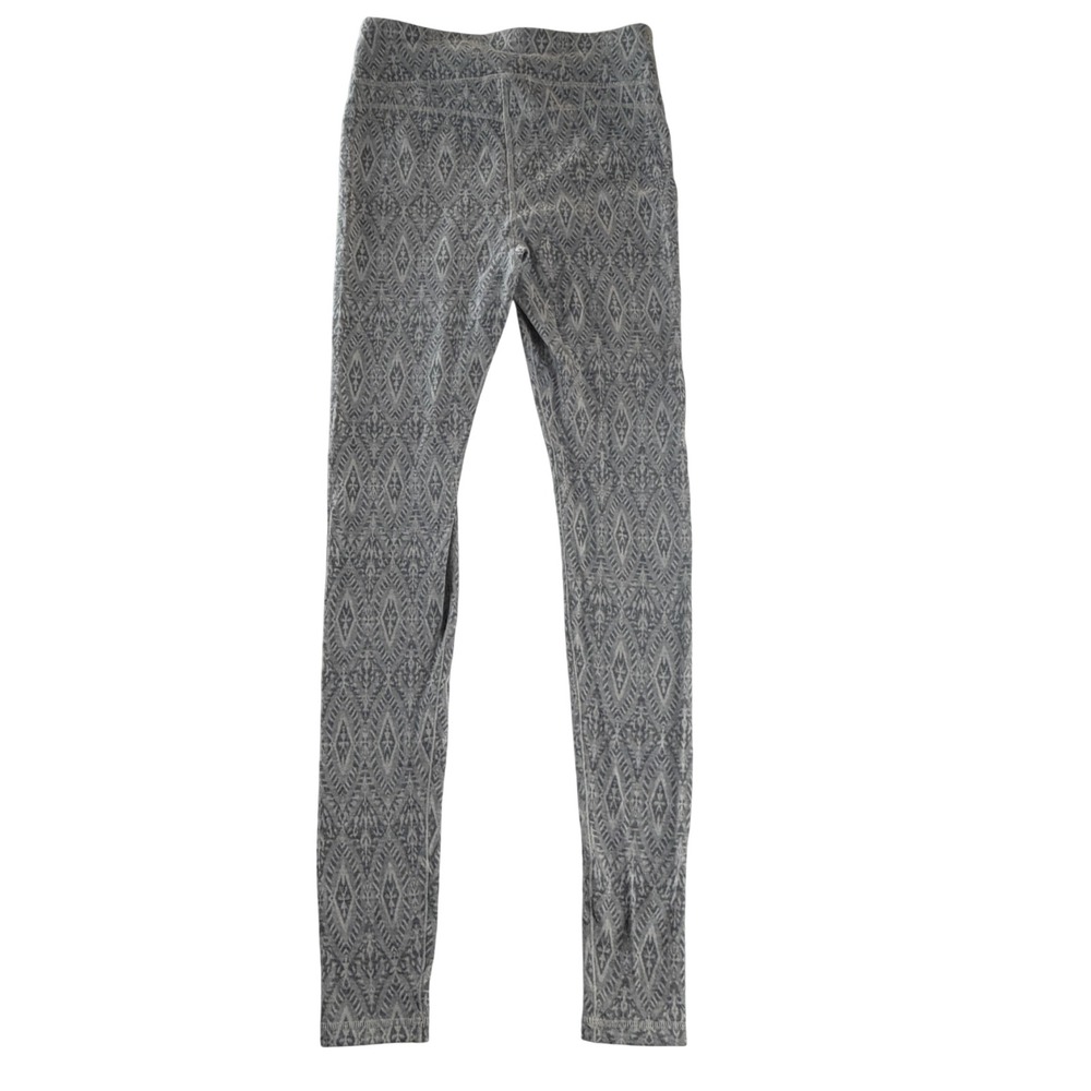 Smartwool Merino 250 Gray Geometric Base Layer Leggings Womens S 100% Wool